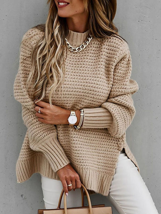 Ladies knitted sweater casual  loose fit comfortable and warm / FREE Shipping - tracking available