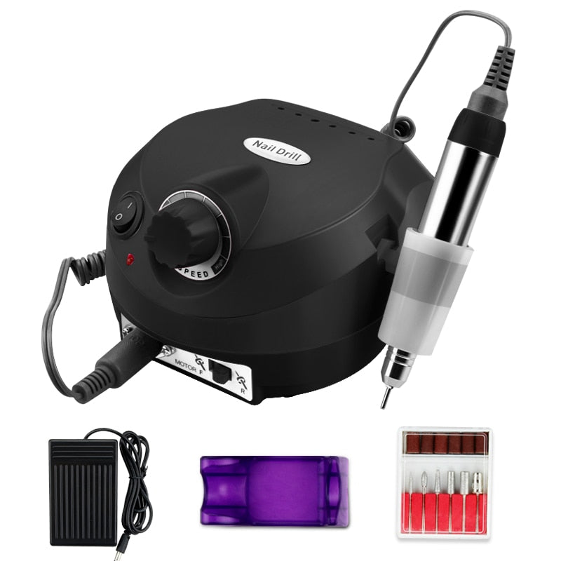 Electric Nail Drill Machine 35000/20000 RPM -Filing Sets for Manicure/ FREE Shipping