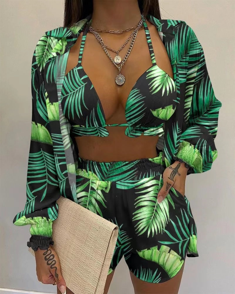 Ladies New Summer 3 Piece  Beach Outfit  /  Swimwear  / FREE shipping