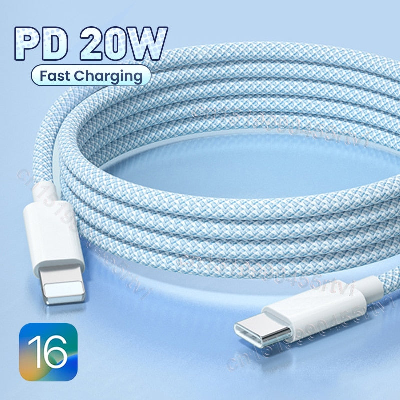 20W PD USB C Cable for iPhone 14 13 12 Pro Max Fast Charging/ Buy 4 get 1 FREE/ Enter Code WH4SE1NTD13K /Free Shipping