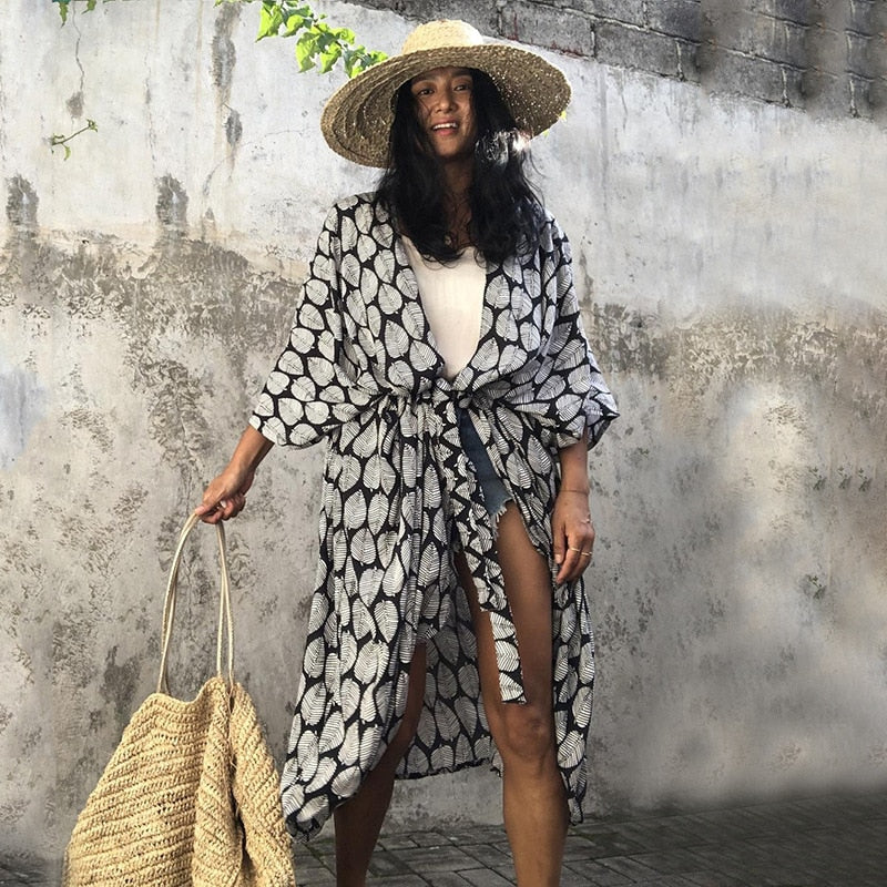 Beach Cover Up Kimono Robe for Women  light and comfortable / FREE Shipping