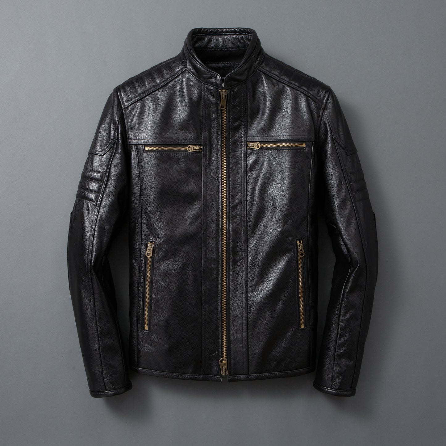Men's Motorcycle Causal Vintage Leather Jacket comfortable  - Cowhide Leather  / FREE Shipping - tracking available