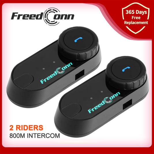 FreedConn Bluetooth Motorcycle Intercom Helmet Headset Headphone FM Music/ FREE Shipping