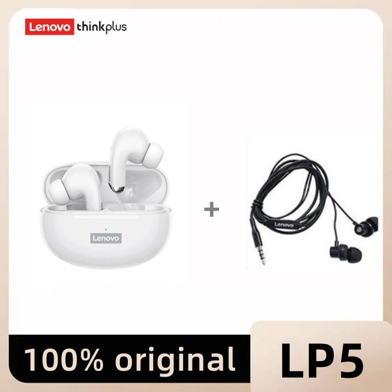 Lenovo LP5 TWS Bluetooth Earphone 9D Stereo HiFi Sports Wireless Earbuds for iPhone 13 Xiaomi / FREE Shipping