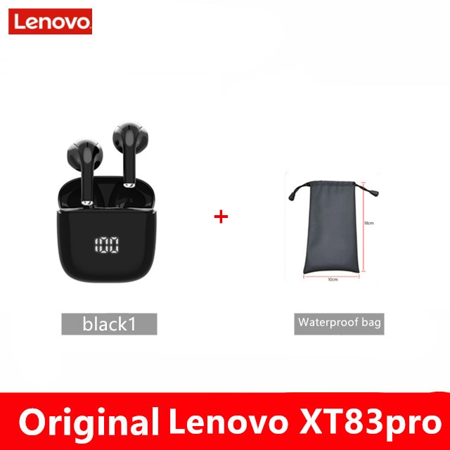 Lenovo XT83 Pro Wireless Bluetooth 5.1 Headphones LED Display Bluetooth Earphones with Dual Mics / FREE Shipping