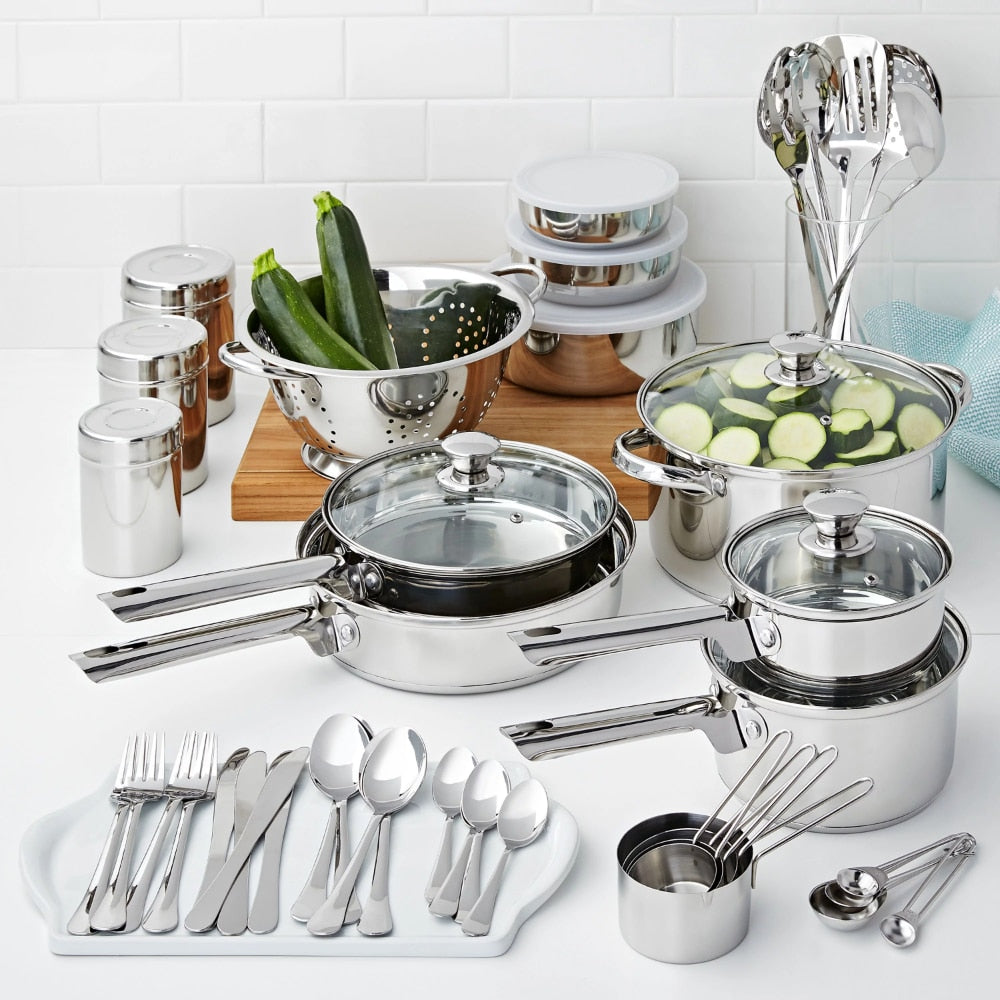 52 piece Stainless Steel Cookware And Kitchen Combo Set Cookware Set / FREE Shipping
