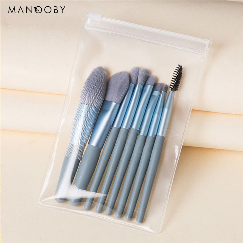 8/13Pcs Natural Makeup-Cosmetics Soft Fluffy Brushes / FREE Shipping