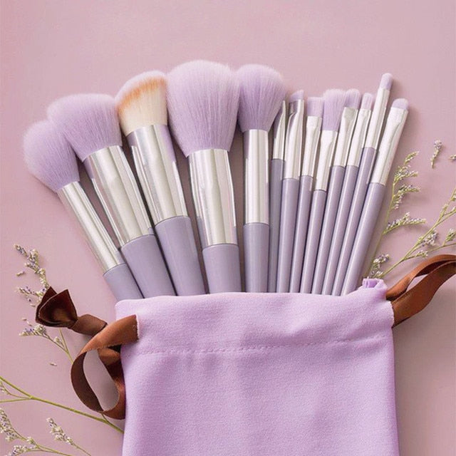 8/13Pcs Natural Makeup-Cosmetics Soft Fluffy Brushes / FREE Shipping