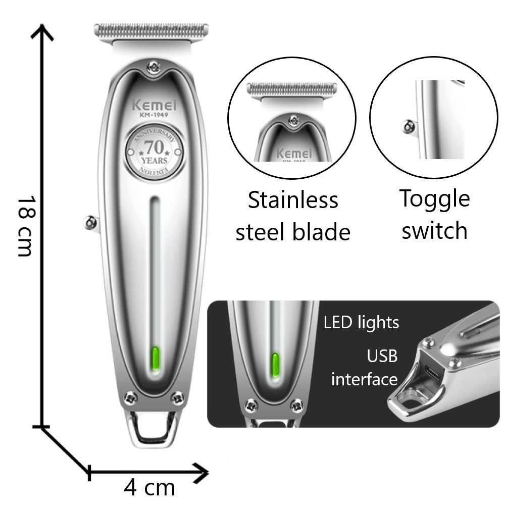 Kemei Professional  Mombo Kit  KM-1986, KM-1949, KM-1102  3-piece Combo set USB Charger / Trimmer, Cutter, electric shaver for men /  FREE Shipping