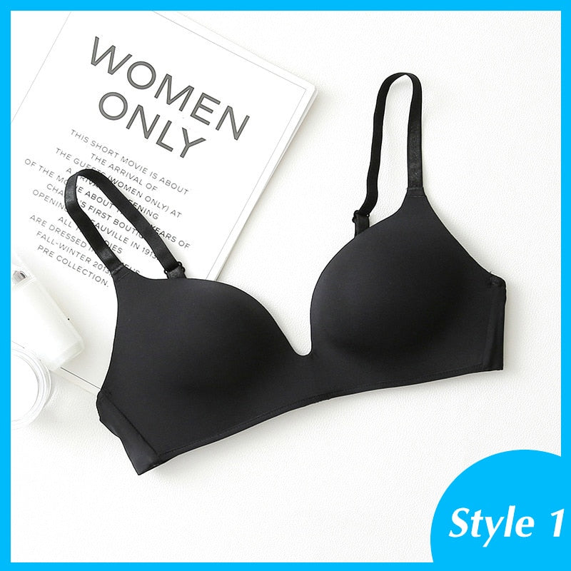 Seamless Bras for Women Push Up A - B cup comfortable  / enter Discount Code  XRSBZPJWKDSK   BUY  4 get 1 FREE  /  FREE  Shipping