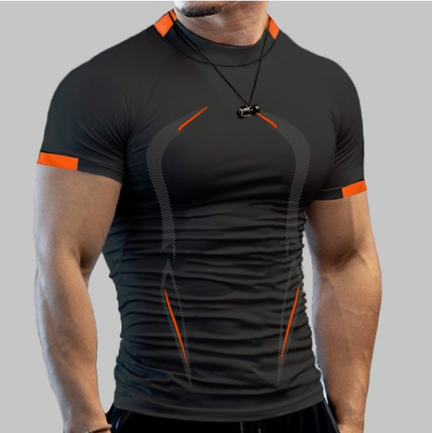 Summer Athletic Sport Shirt for  Men /  Quick Dry  workout  Shirt  / enter discount code X9X17Z1D08N2    Buy 5 get 1 FREE  / FREE Shipping