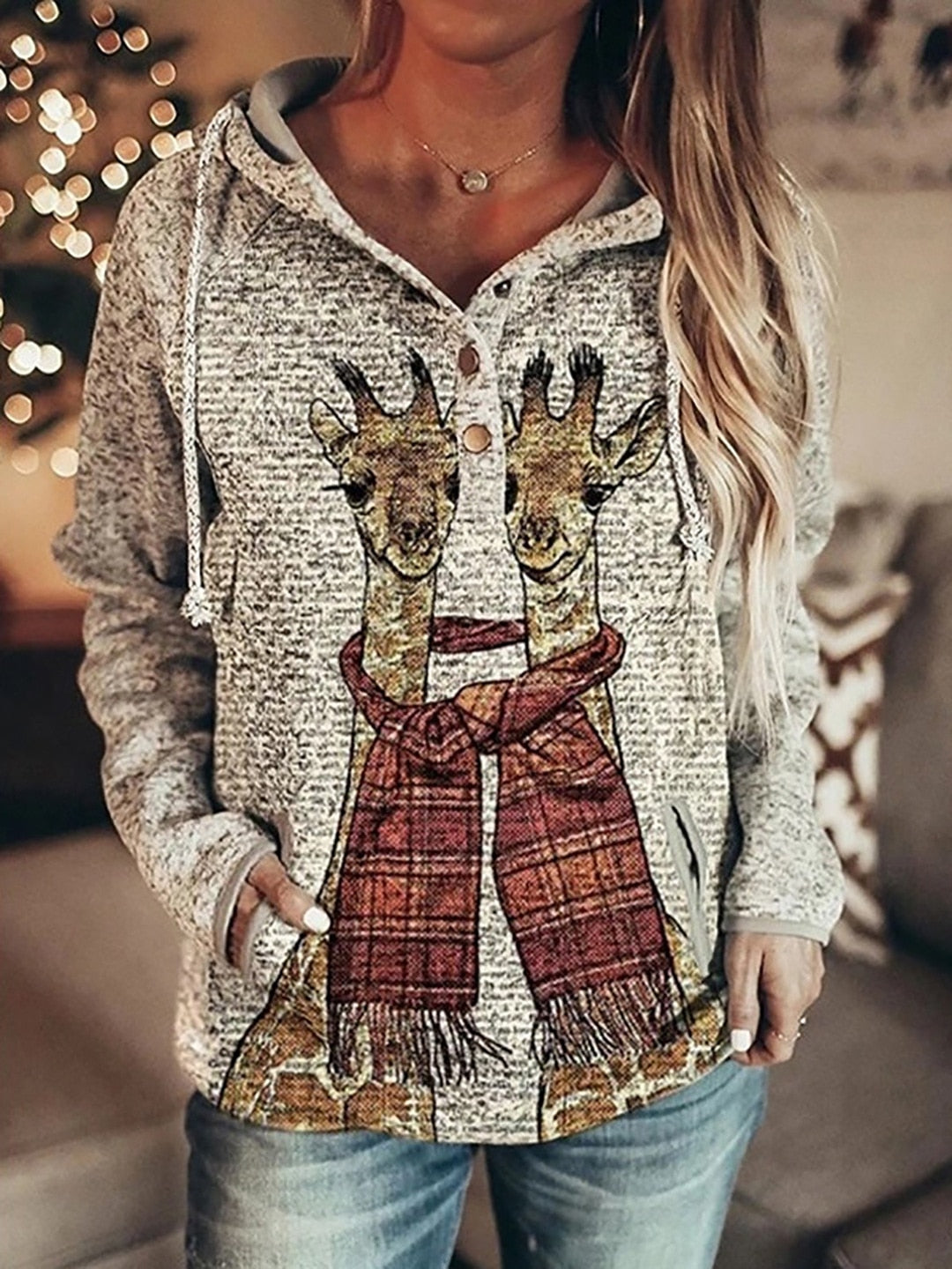 Wolf Hoodies/Custom Vintage designs for Women oversized comfortable pullover / Free Shipping