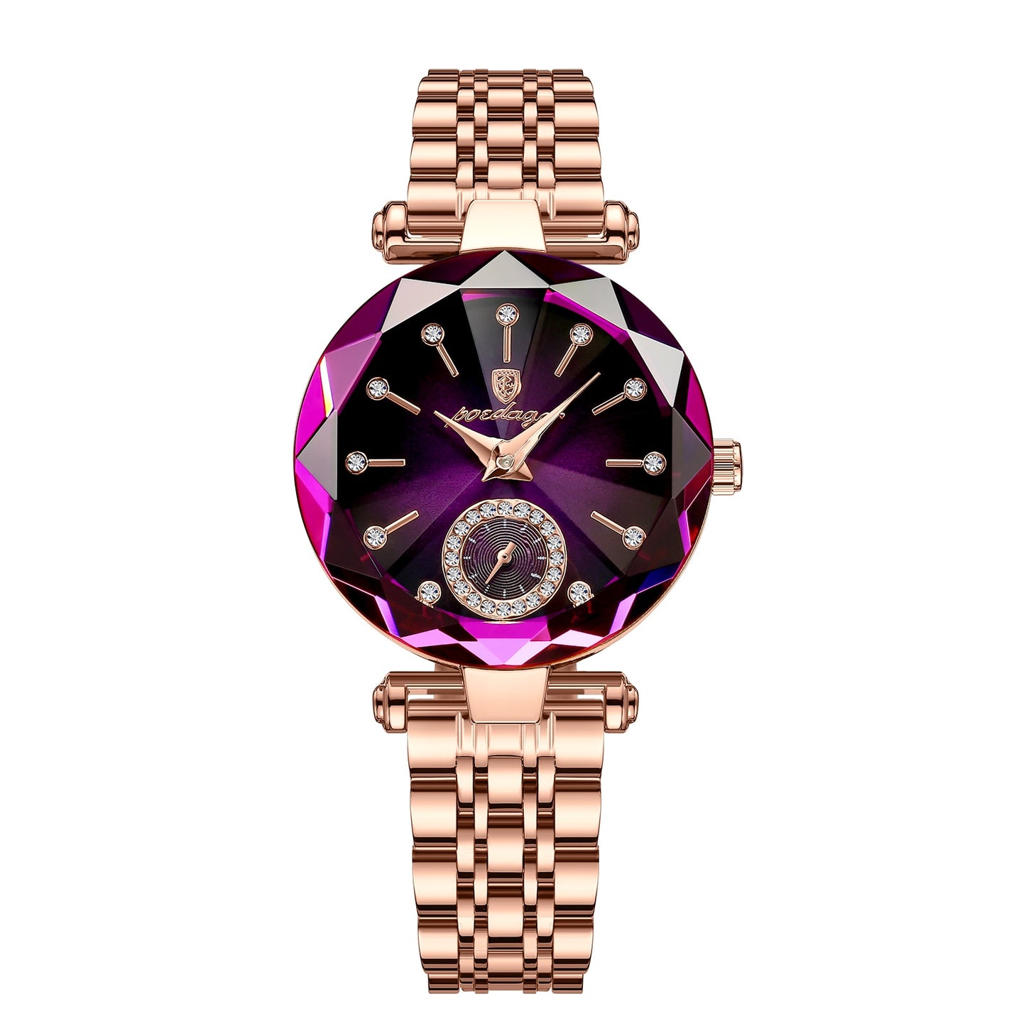 POEDAGAR Ladies Watch with 36 sparkling Diamonds / Pearl Dial / Quartz  / FREE Shipping