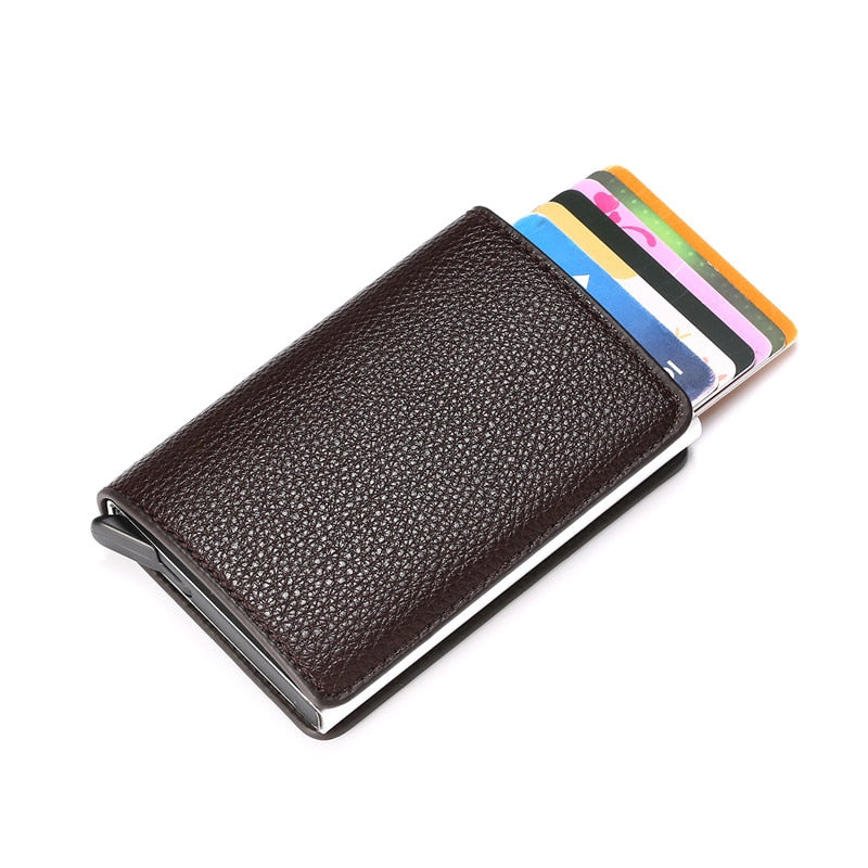 Men RFID Blocking Money, Bank Card Slim Leather Wallet-ID Holder-money clip/ Free Shipping