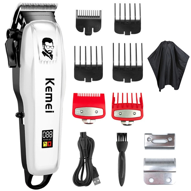 Kemei Professional Electric Hair Clipper / Cutting Wireless Trimmer , rechargeable / FREE Shipping