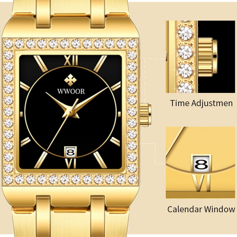 WwOOR beautiful Gold 8858 Watches for Women / enter discount code 8DHRGX9DAJT2  Buy 1 get 1 FREE / FREE Shipping