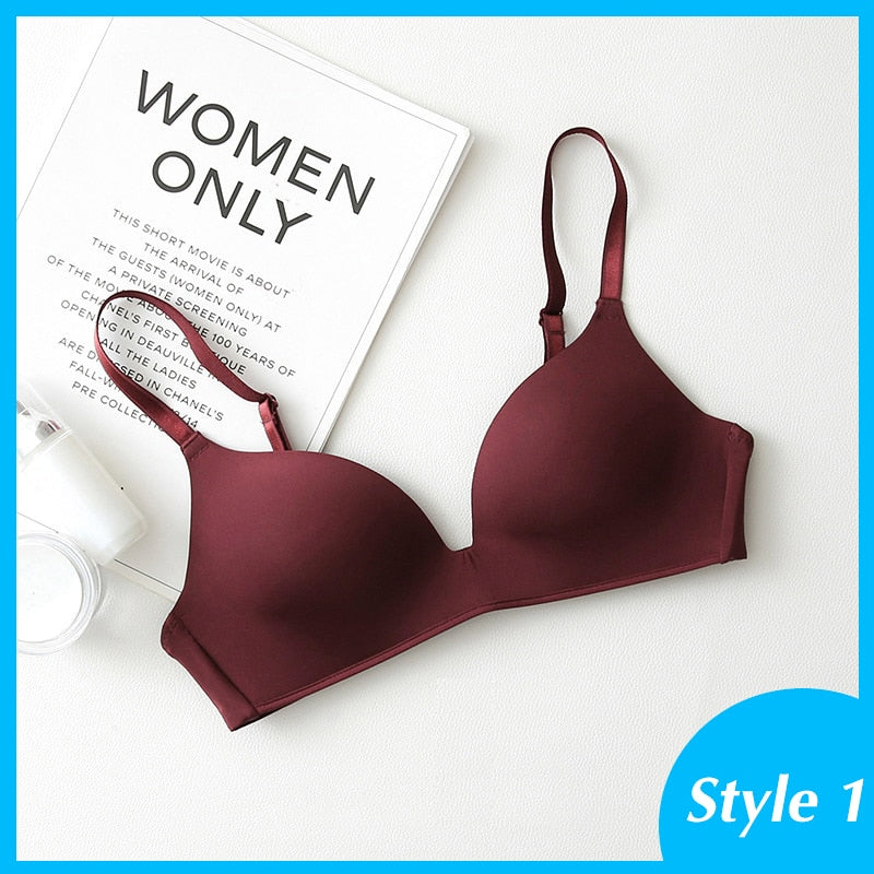Seamless Bras for Women Push Up A - B cup comfortable  / enter Discount Code  XRSBZPJWKDSK   BUY  4 get 1 FREE  /  FREE  Shipping
