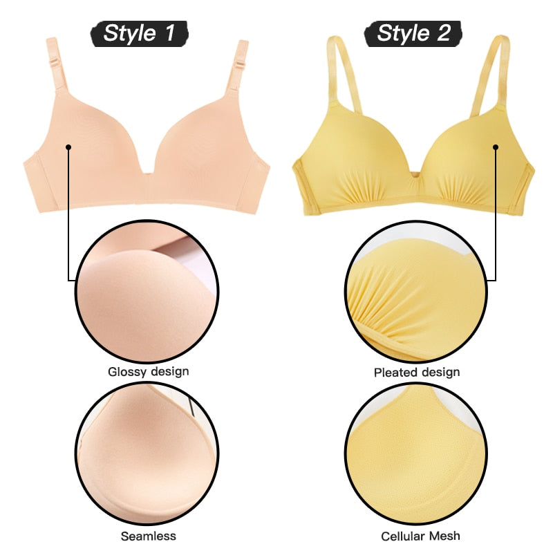 Seamless Bras for Women Push Up A - B cup comfortable  / enter Discount Code  XRSBZPJWKDSK   BUY  4 get 1 FREE  /  FREE  Shipping
