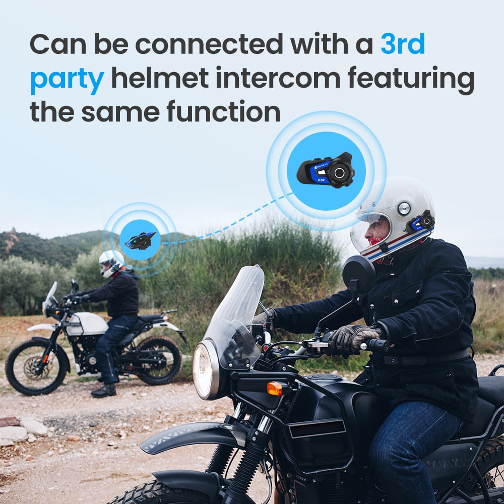GEARELEC GX8 Bluetooth Motorcycle Intercom Helmet Headset 8 Rider Speaker Headphone/Music Sharing Interphone / FREE Shipping