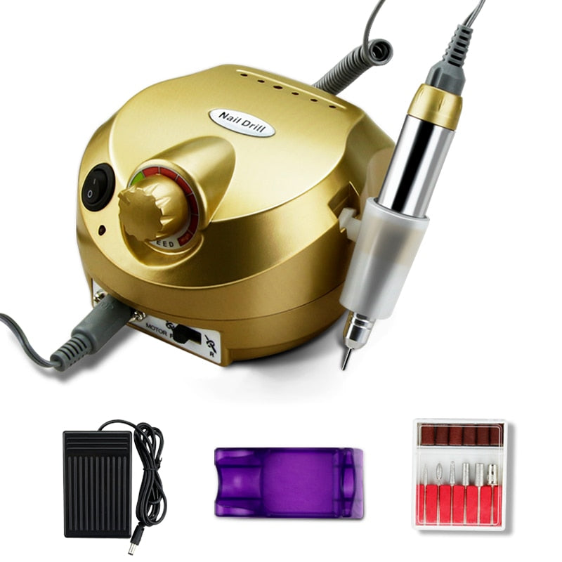 Electric Nail Drill Machine 35000/20000 RPM -Filing Sets for Manicure/ FREE Shipping