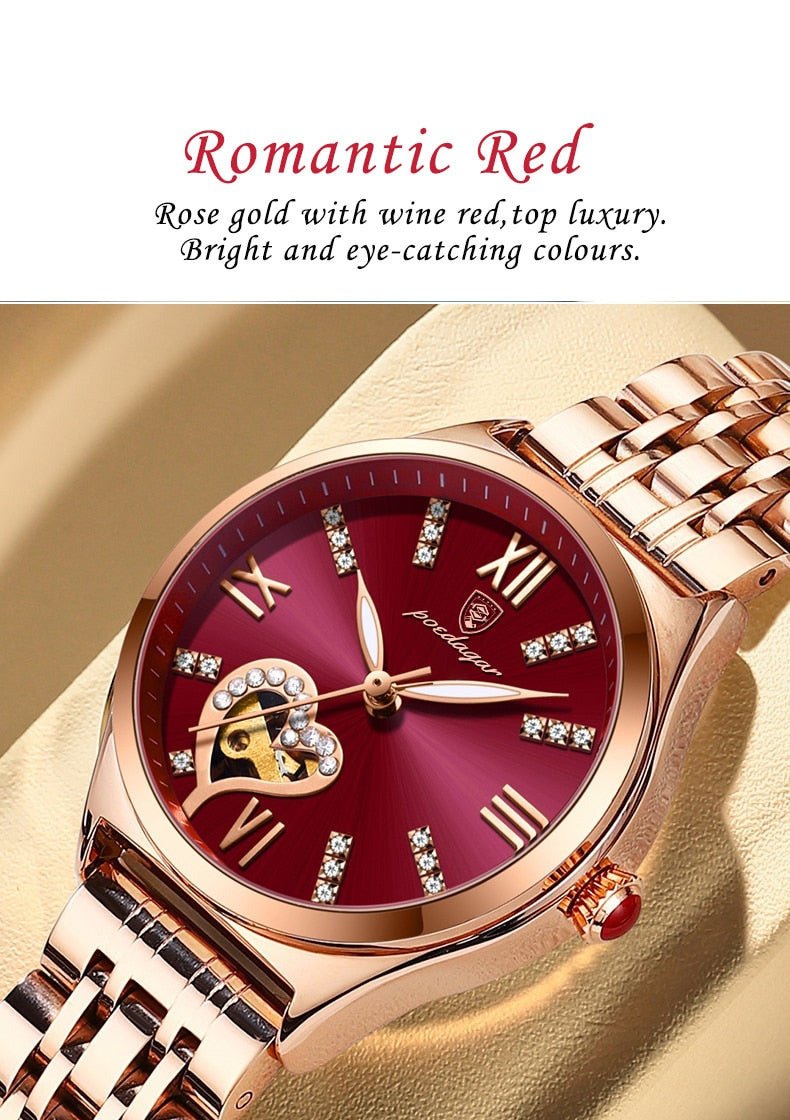POEDAGAR 320 Elegant Ladies Watch with sparkling Diamonds-luminous/ FREE Shipping