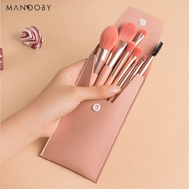 8/13Pcs Natural Makeup-Cosmetics Soft Fluffy Brushes / FREE Shipping