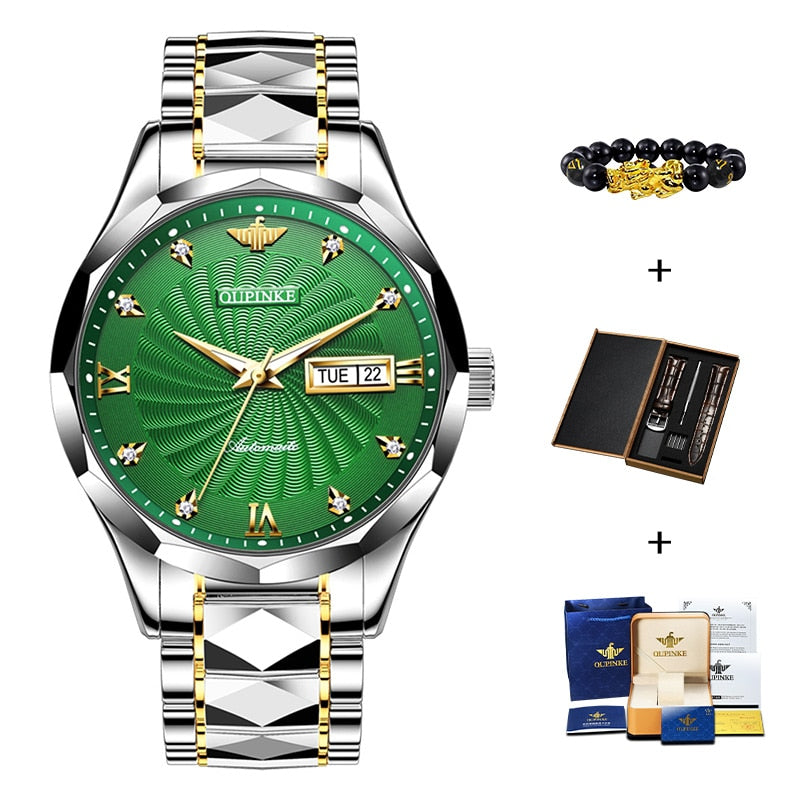 Swiss OUPINKE Top Brand Luxury business Men's Wrist watch / Waterproof