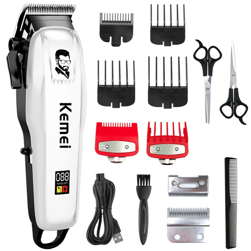 Kemei Professional Electric Hair Clipper / Cutting Wireless Trimmer , rechargeable / FREE Shipping