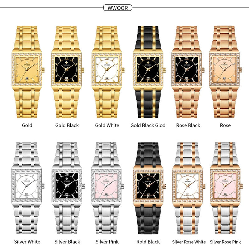 WwOOR beautiful Gold 8858 Watches for Women / enter discount code 8DHRGX9DAJT2  Buy 1 get 1 FREE / FREE Shipping