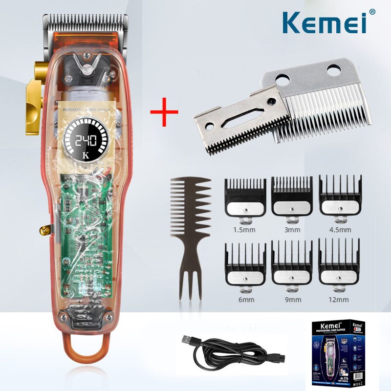 Kemei Electric Hair Clipper for Men / Professional cordless Cutter Wireless Hair Cutter / FREE Shipping