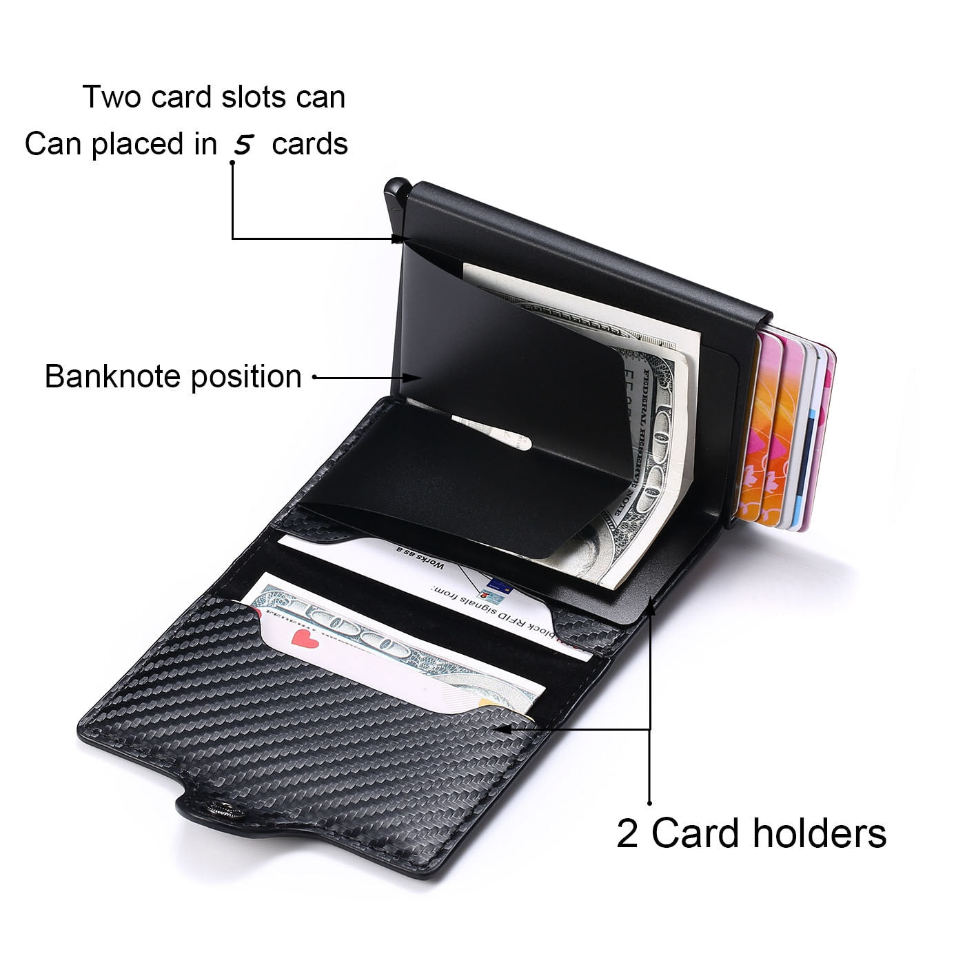 Men RFID Blocking Money, Bank Card Slim Leather Wallet-ID Holder/ Free Shipping
