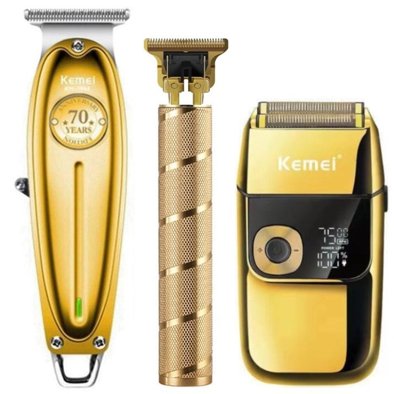 Kemei Professional 3-piece Combo set USB Charger / Trimmer, Cutter, electric shaver for men /  FREE Shipping