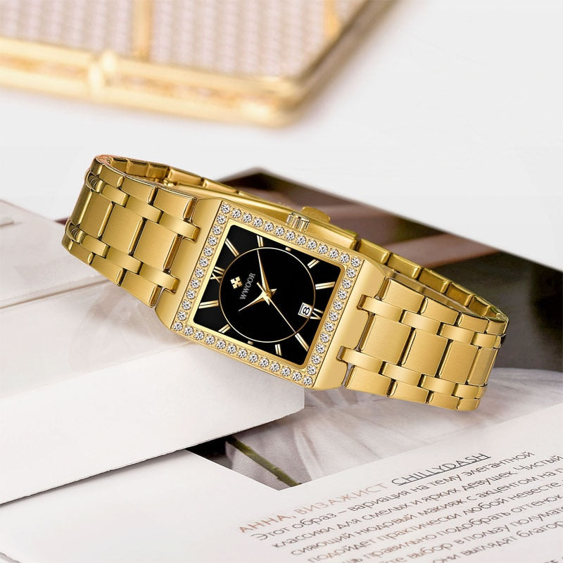 WwOOR beautiful Gold 8858 Watches for Women / enter discount code 8DHRGX9DAJT2  Buy 1 get 1 FREE / FREE Shipping