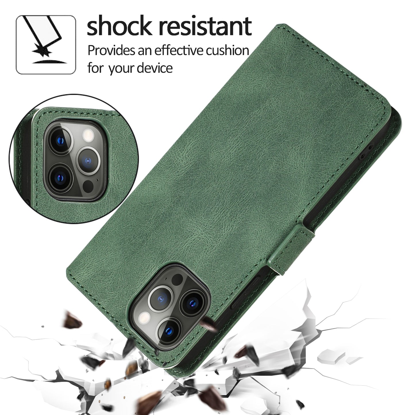 Leather Flip Wallet Case For iPhone 14 13 12 Mini 11 Pro XS MAX X XR 8 7 6s 6 Plus 5 5s SE 2020 2022 Card Stand Slot Phone Cover