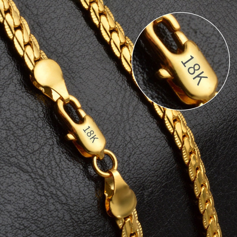 BATYYINY 20-60cm 925 sterling Silver / Gold Cuban link chain /necklace - Free Shipping