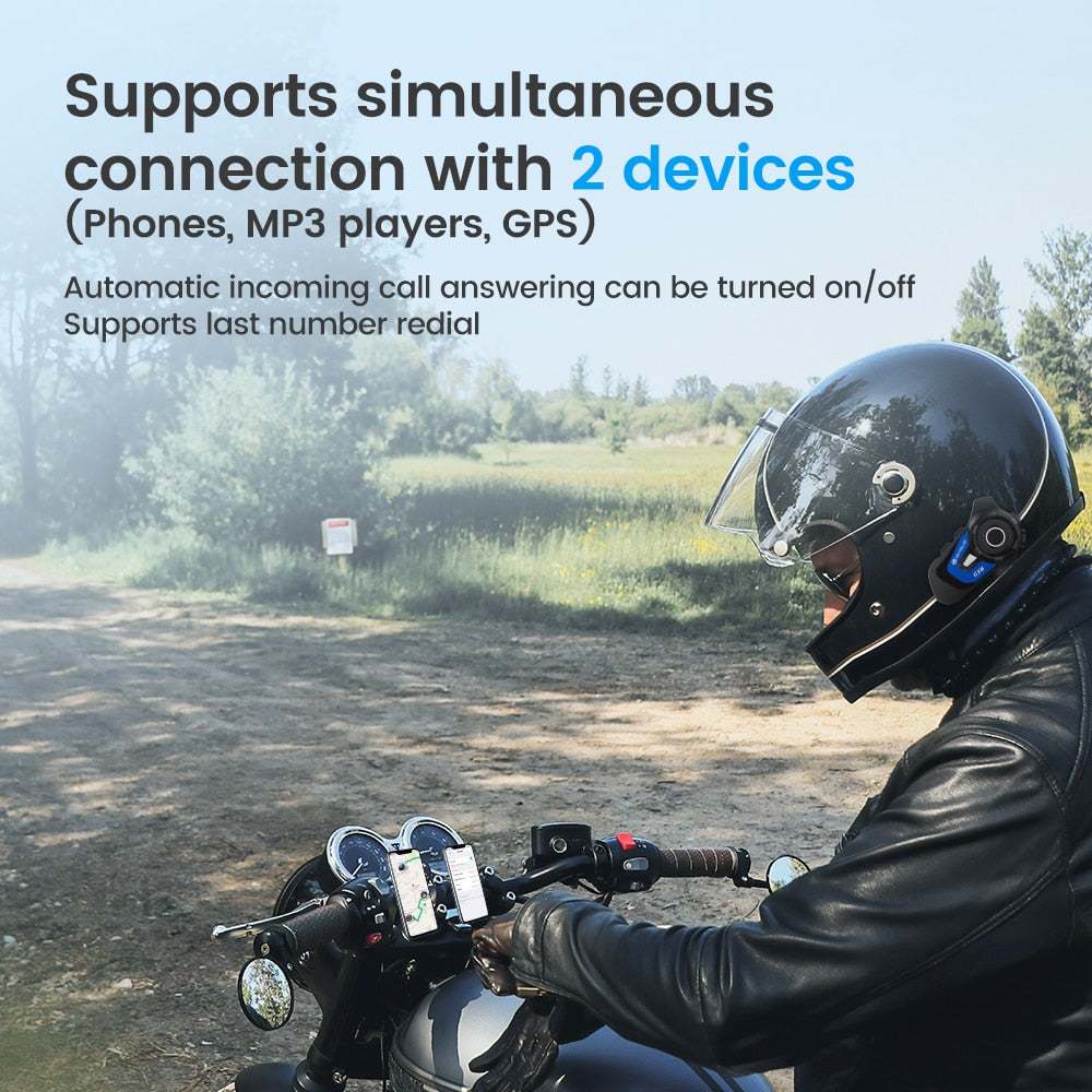 GEARELEC GX8 Bluetooth Motorcycle Intercom Helmet Headset 8 Rider Speaker Headphone/Music Sharing Interphone / FREE Shipping