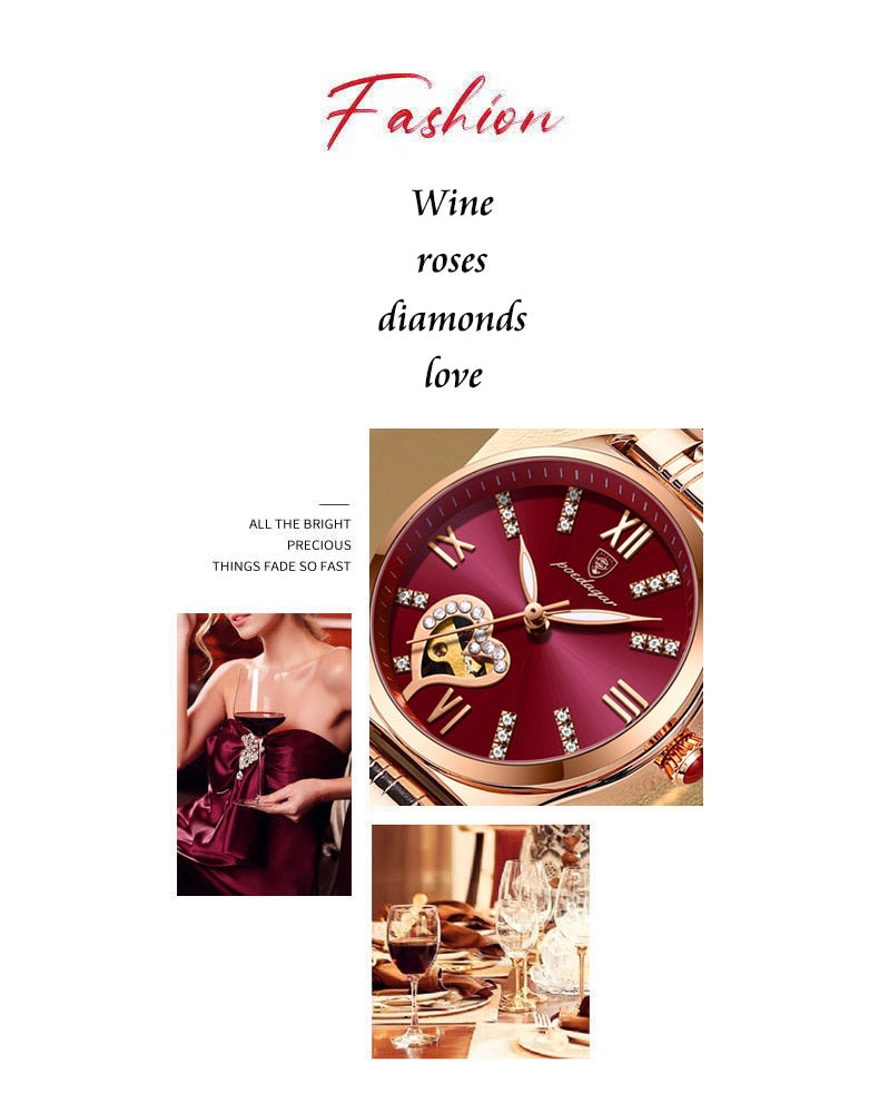 POEDAGAR 320 Elegant Ladies Watch with sparkling Diamonds-luminous/ FREE Shipping