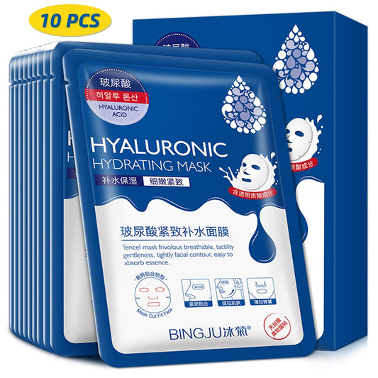 Hyaluronic Acid Moisturizing Facial Mask Hydration Skin Care Anti-Aging / Buy 3 get 1 FREE / Enter Code R4KSG1215B5M / FREE Shipping