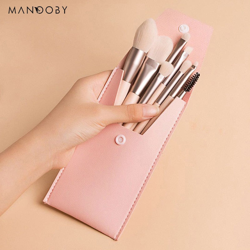 8/13Pcs Natural Makeup-Cosmetics Soft Fluffy Brushes / FREE Shipping