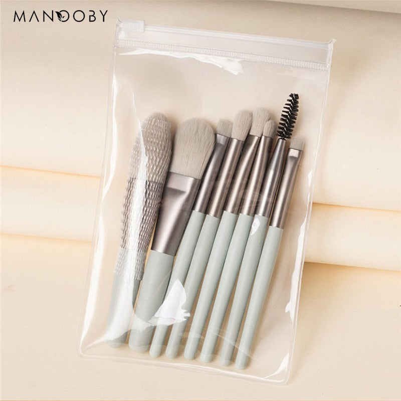 8/13Pcs Natural Makeup-Cosmetics Soft Fluffy Brushes / FREE Shipping