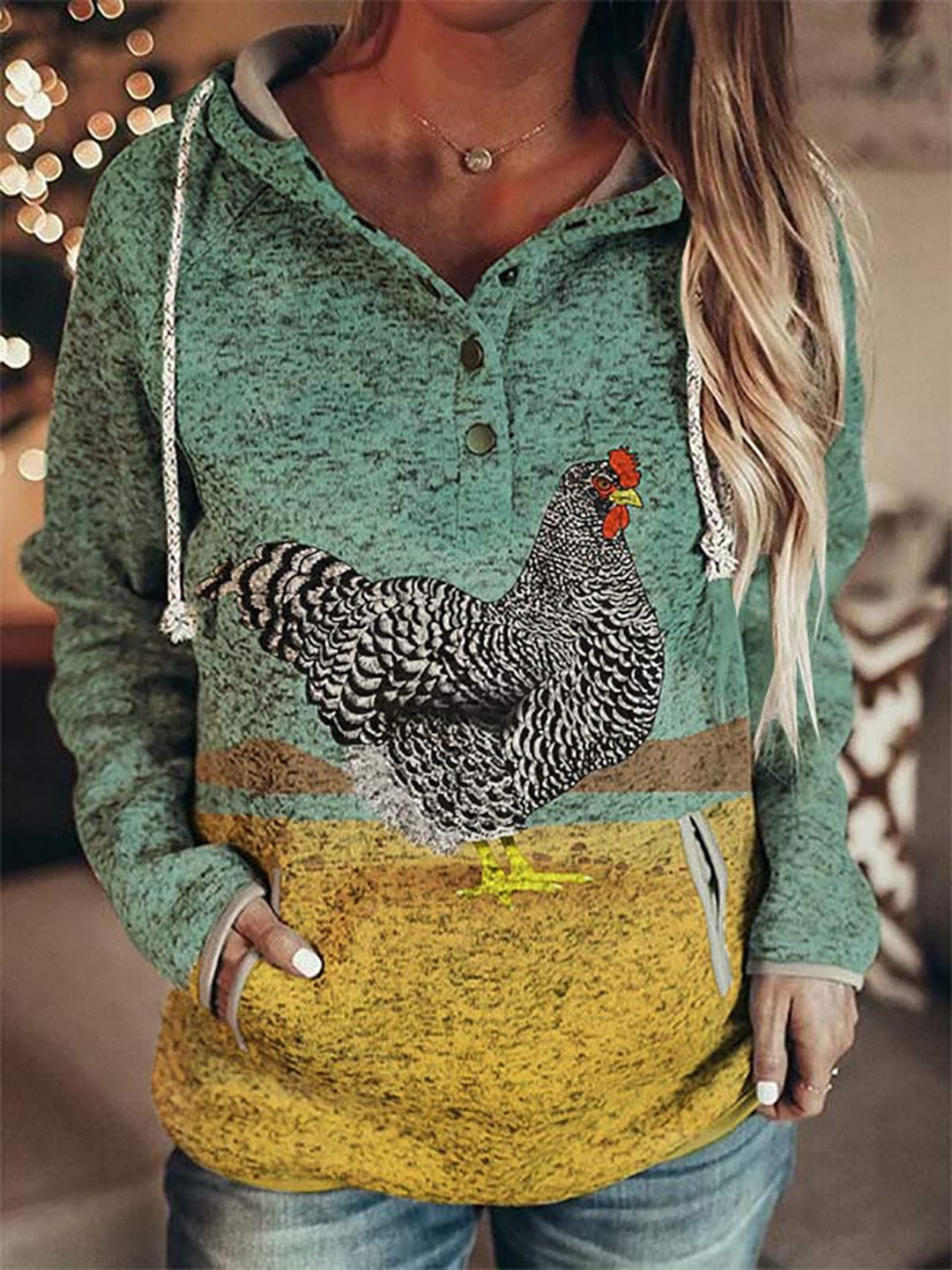 Wolf Hoodies/Custom Vintage designs for Women oversized comfortable pullover / Free Shipping