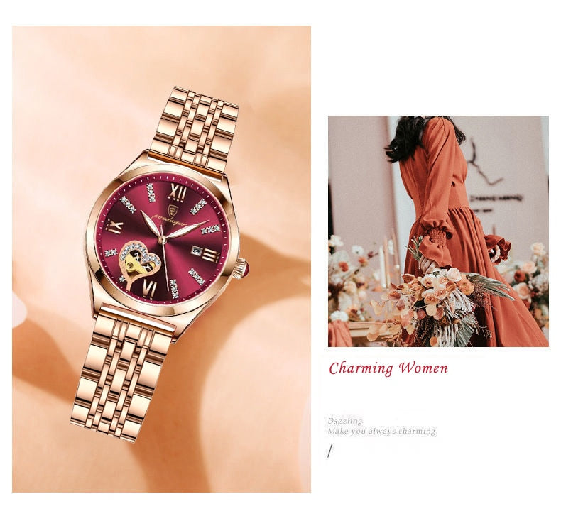 POEDAGAR 320 Elegant Ladies Watch with sparkling Diamonds-luminous/ FREE Shipping