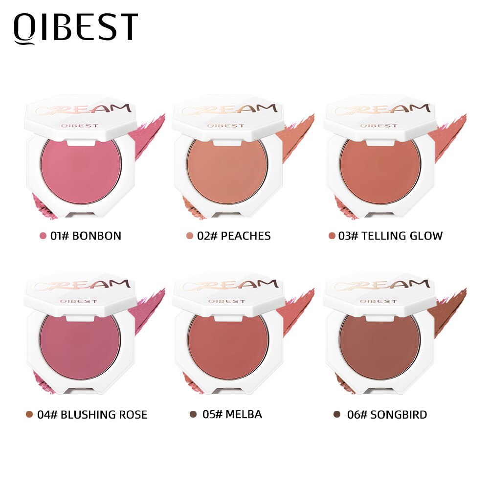 QIBEST Face Blush Peach Cream Makeup Cosmetics  / FREE Shipping