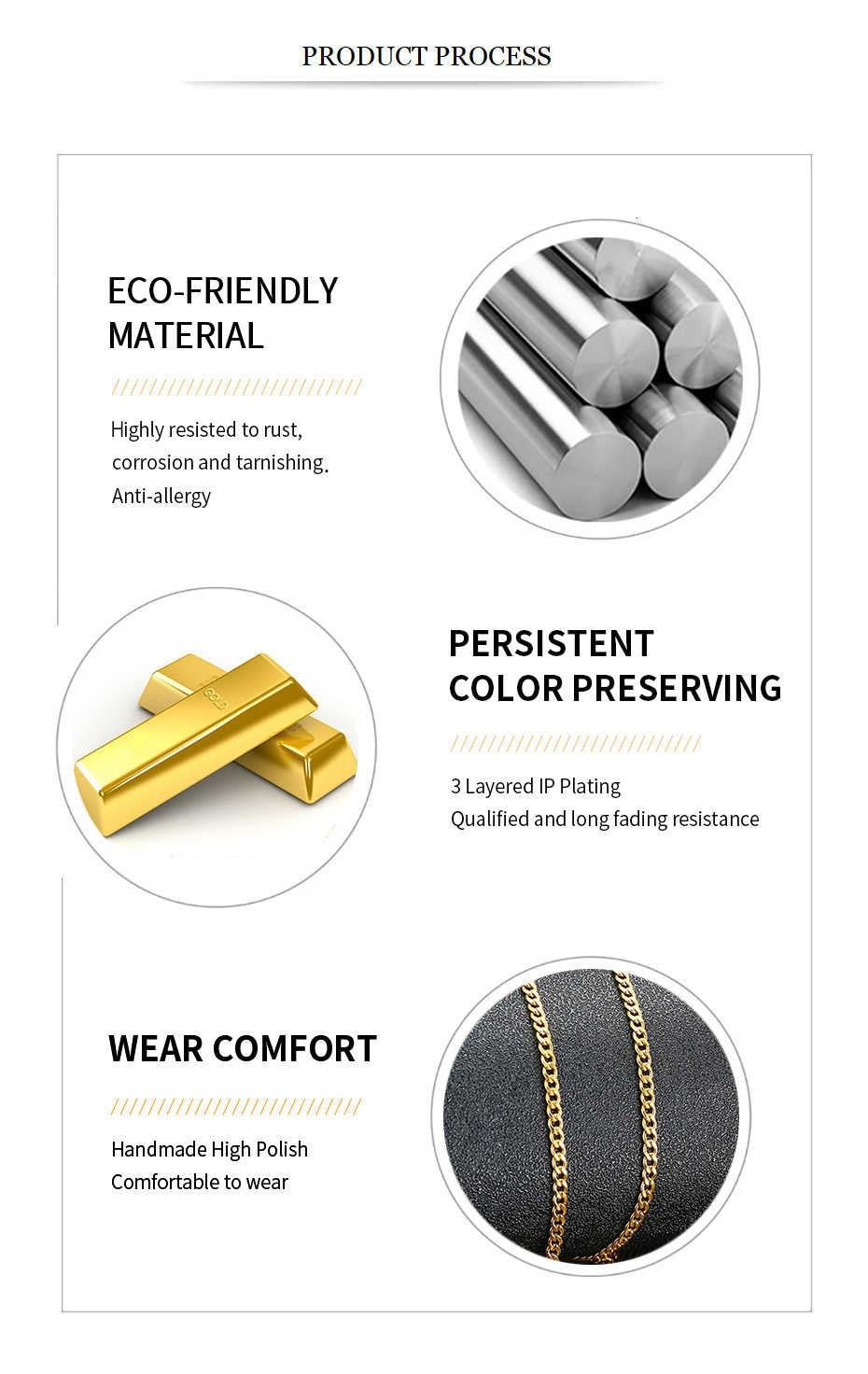 Vnox Cuban Link Chain Necklace Stainless Steel Gold or Silver / Buy 5 get 1 FREE / Enter Code RC7A4FPXGSRC /Free Shipping
