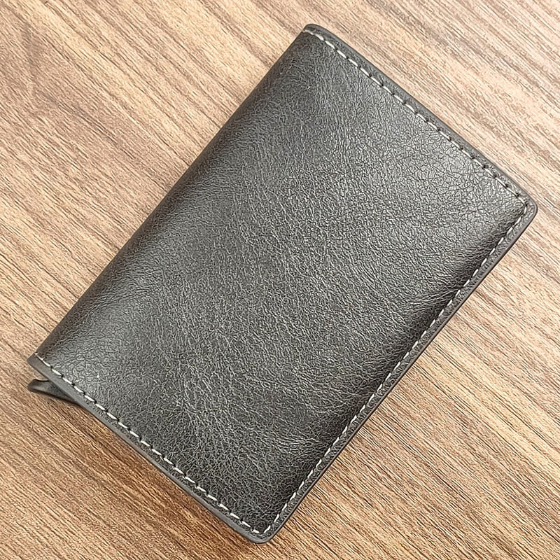 Men RFID Blocking Money, Bank Card Slim Leather Wallet-ID Holder-money clip/ Free Shipping