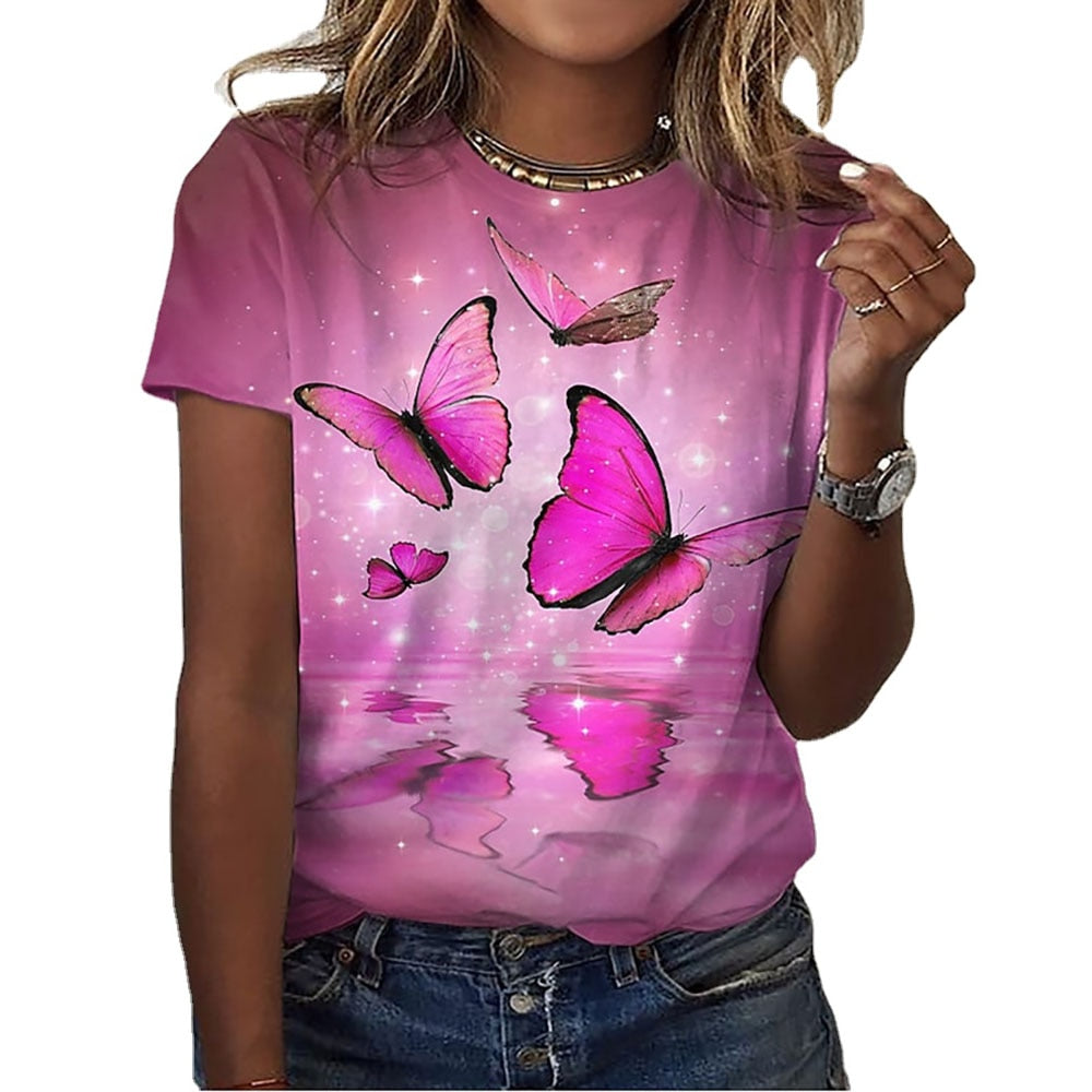 Ladies blouses beautiful floral with butterfly  designs comfortable top / enter Discount Code  V6TAH906VZ72    BUY 4 get 1 FREE  / FREE Shipping