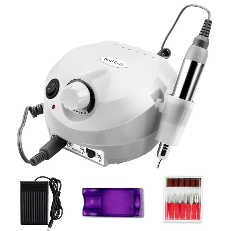 Electric Nail Drill Machine 35000/20000 RPM -Filing Sets for Manicure/ FREE Shipping