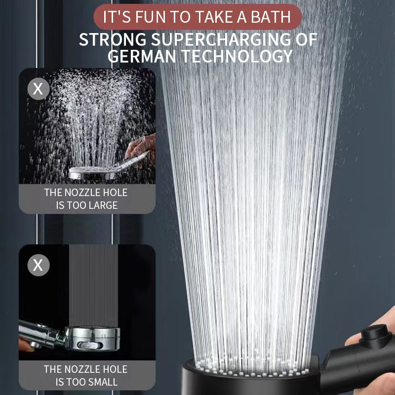 LeCono Shower Head Adjustable 6 spray MODES High Pressure for Salon or Bath / FREE Shipping