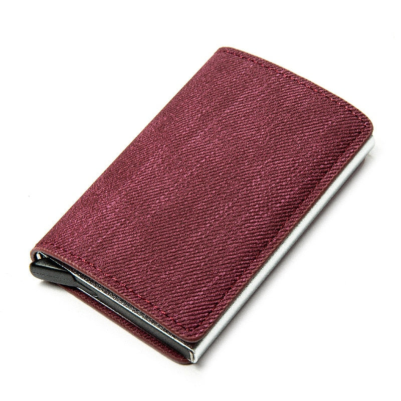 Men RFID Blocking Money, Bank Card Slim Leather Wallet-ID Holder-money clip/ Free Shipping