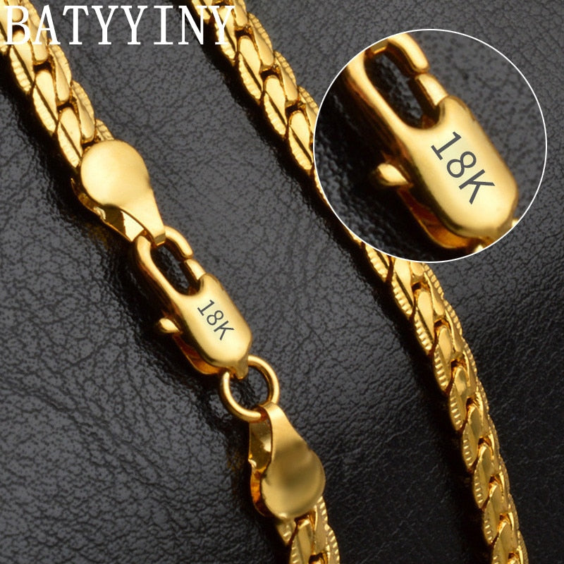 BATYYINY 20-60cm 925 sterling Silver / Gold Cuban link chain /necklace - Free Shipping